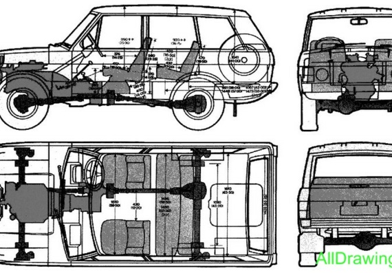 Range Rover (1982) (Рендж Ровер (1982)) - чертежи (рисунки) автомобиля